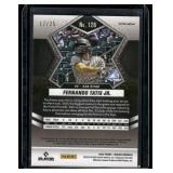 Fernando Tatis Jr. /25 2022 Mosaic Orange Prizm #126, numbered 17/25 Baseball Card