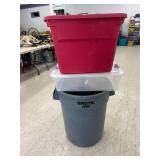 Brute Trash Can & 2 Totes with Lids