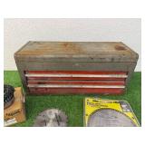 Tool Box, Saw Blades & Wire Wheel