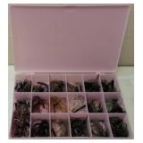 17 Tray Tackle Box Loaded with new and used bass jigs!