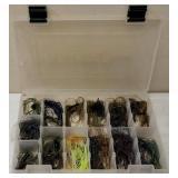 Gander Mountain - 13-Try Tackle Box with a mix of new and used bass jigs!