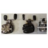 3 reels not functioning as they should: Bass Pro Shops Johnny Morris JMX10HB, 1000LPHA, and Abu Garcia Ambassadeur.