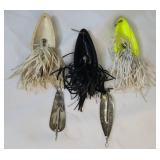 5 Used Lures - 3 Northland  Tackle Moss Boss, Johnson Silver Minnow & Strike King