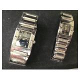 Fred Belany |  Mens &  Woman Analog Watch Set Quartz Stainless Steel