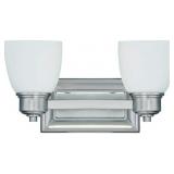 Sunset Lighting| Bixby Vanity Bright Satin Nickel - 2  Lights qty of 4