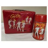 1966 Aladdin | Red Vinyl Go Go Lunch Box with Original Thermos Dancers