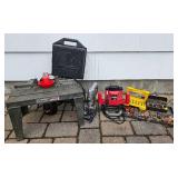 Skil 1 3/4 HP Router with Black & Decker Deluxe Utility Drill with Router Attachment, Craftsman Router with table and Bits