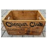 Two Vintage Wood Crates from Western World Champion Ammunition plus Clicquot Club Beverages and Vintage Nail Wooden Barrel Keg
