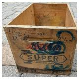 Two Vintage Wood Crates from Western World Champion Ammunition plus Clicquot Club Beverages and Vintage Nail Wooden Barrel Keg