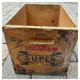Two Vintage Wood Crates from Western World Champion Ammunition plus Clicquot Club Beverages and Vintage Nail Wooden Barrel Keg