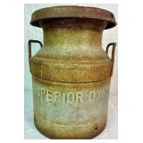 Vintage Milk Can from Superior DYS and Antique 3 Printer Ink Pour Can