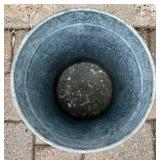 Gedneys 3 gallon Salad Dressing Container and Galvanized Metal Bucket Collection