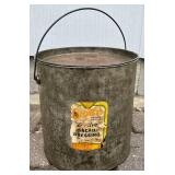 Gedneys 3 gallon Salad Dressing Container and Galvanized Metal Bucket Collection