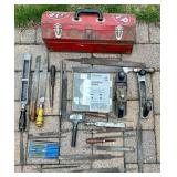 Assortment of Files, Molding Head Set, Wood Rasp with Metal Tool Box