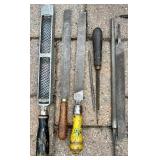 Assortment of Files, Molding Head Set, Wood Rasp with Metal Tool Box