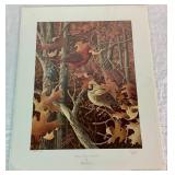 "Autumn Duet - Cardinals" Art Print by Jeff Renner