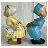 Dutch Kissing Ceramic Figurines 6.5" H