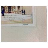 "Old Inn, Winchester" Matted Watercolor Print by A.F. Mettel