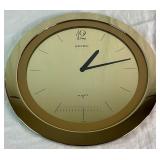 Vintage Gold Toned Seiko Wall Clock 11"