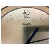 Vintage Gold Toned Seiko Wall Clock 11"