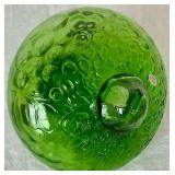 Handblown Glass Hummingbird Feeder with 3 Glass Feeding Ports