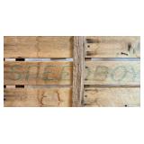 Vintage Speed Boy Wooden Sled with Metal Runners 40" x 22"