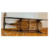 Vintage Speed Boy Wooden Sled with Metal Runners 40" x 22"