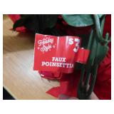 Faux Poinsettias Decor
