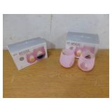 (4) Glass Stemless Wine Glasses w/ Removable Silicone Grippers