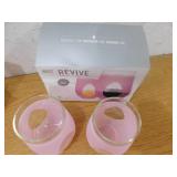 (4) Glass Stemless Wine Glasses w/ Removable Silicone Grippers