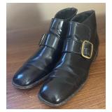 Black Leather Monk Strap Dress Shoes by Nunn Bush