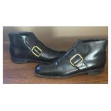 Black Leather Monk Strap Dress Shoes by Nunn Bush