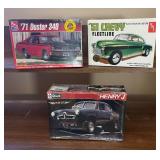 New 1971 Duster 340, 1951 Chevy Fleetline and Henry J Model Car Kits