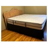 Vintage Wooden King Bed Frame by Stanley Furniture