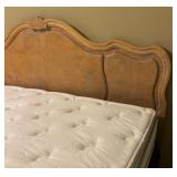 Vintage Wooden King Bed Frame by Stanley Furniture