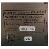 Sony Am/FM Stereo Receiver Model: STR-AV850