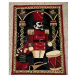 Christmas 1994 Nylon Rug Vintage Milliken Nutcracker Seas Soldier