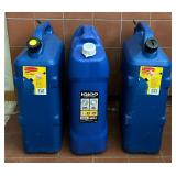 Three Igloo and Rubbermaid 6 Gallon Water Jugs