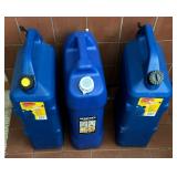 Three Igloo and Rubbermaid 6 Gallon Water Jugs