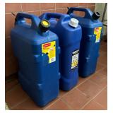 Three Igloo and Rubbermaid 6 Gallon Water Jugs