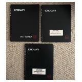 Crown Integrated Circuit Stereo Console, Crown Dual Channel Laboratory Amplifier and Crown Output Control Console