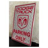 Dodge Truck Parking Only Metal Sign
