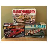 MPC Ram Chargers AA Fuel Dragster, Hemi Hunter and L.A. Dart Model Car Kits