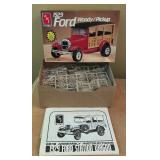 AMT 1929 Ford Woody Pick-Up Truck, John Milners Dragster and Revell Hot Rod Car Model Kits