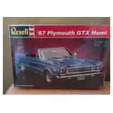 New Revell Monogram 1967 Dodge Coronet R/T, Revell 1967 Plymouth GTX Hemi and AMT Ertl 1941 Plymouth Model Car Kits