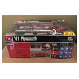 New Revell Monogram 1967 Dodge Coronet R/T, Revell 1967 Plymouth GTX Hemi and AMT Ertl 1941 Plymouth Model Car Kits