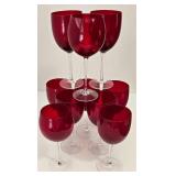 Cranberry Glass Stemware