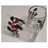 Set of Vintage Libbey Holiday Tumblers & Mugs