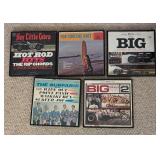 (5) Framed Record Albums including The Surfaris Wipe Out, Hey Little Cobra Hot Rod Hits & More!