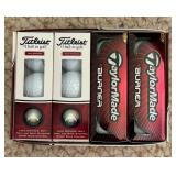New Titleist and Taylor Made Golf Balls